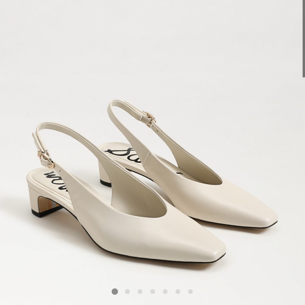 Sam Edelman Ronnie Slingback Block Heels in Cream